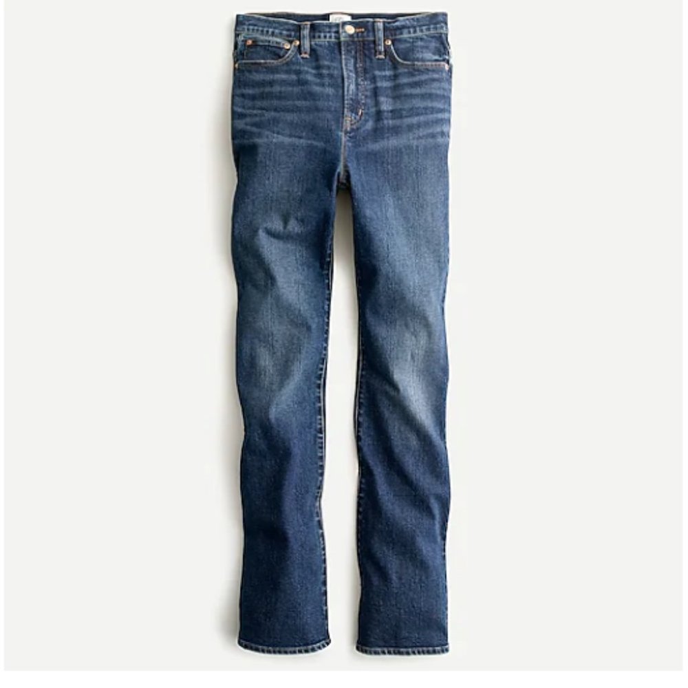 J CREW High Rise, Curvy, Demi Boot Cut Denim Jean, Size 26, Fair Trade, NWT